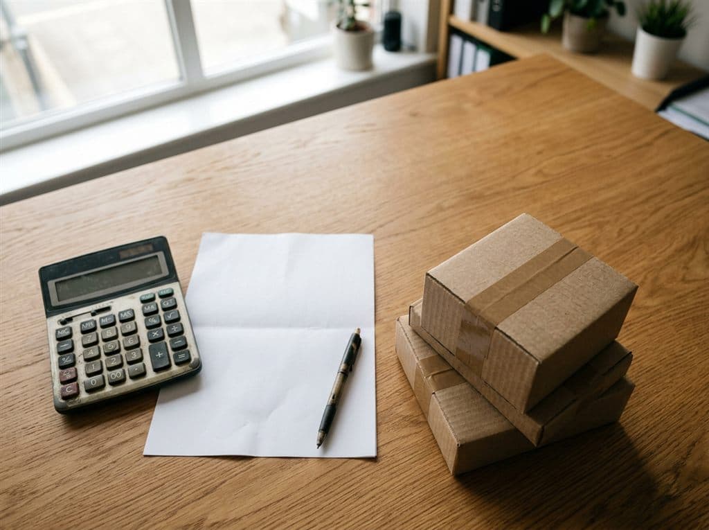 Empleado de DDC Express calculando el precio de un envío en Ferrol